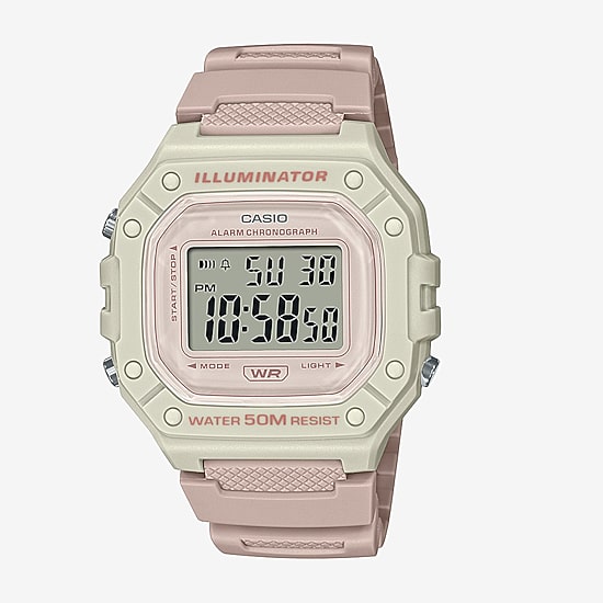 Casio Womens Pink Strap Watch W218hc-4a2v