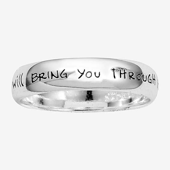 Footnotes Faith Sterling Silver Band