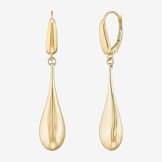 Made in Italy Womens 14K Gold Drop Earrings