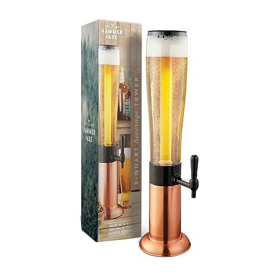 Hammer + Axe™ Beer Tower Drink Dispenser, Color: Black - JCPenney