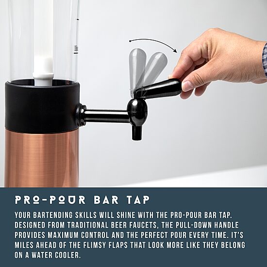 Hammer + Axe™ Beer Tower Drink Dispenser, Color: Black - JCPenney