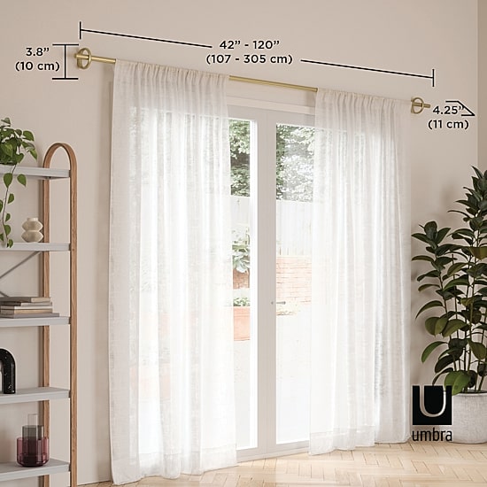 Umbra Ringlet 1 IN Adjustable Curtain Rod