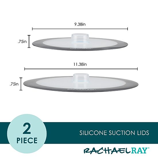 Rachael Ray Silicone Suction 2-pc. Lid Set