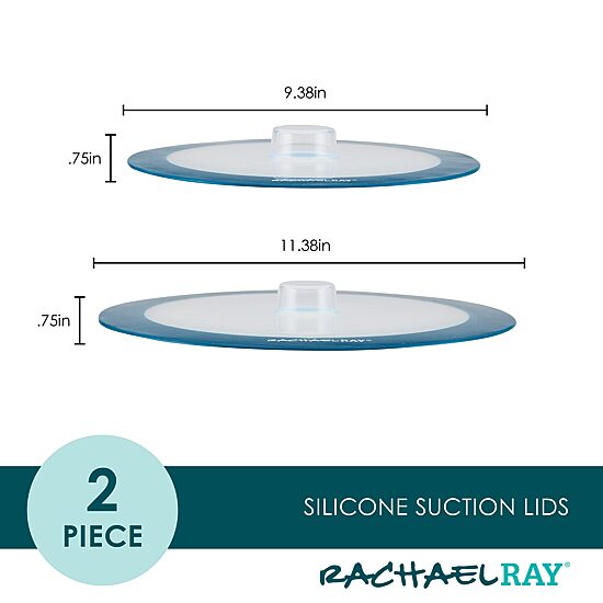 Rachael Ray Silicone Suction 2-pc. Lid Set