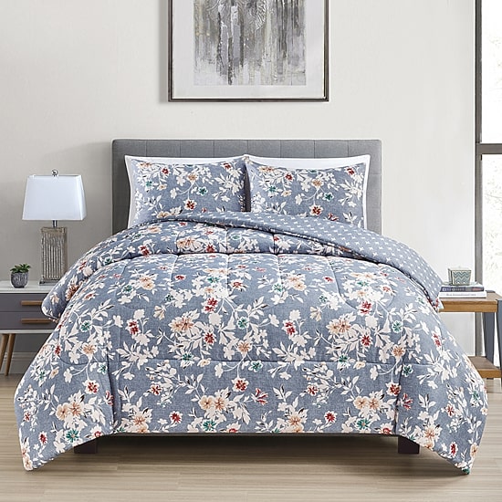 Richmond Park Talia Floral 3-pc. Midweight Comforter Set