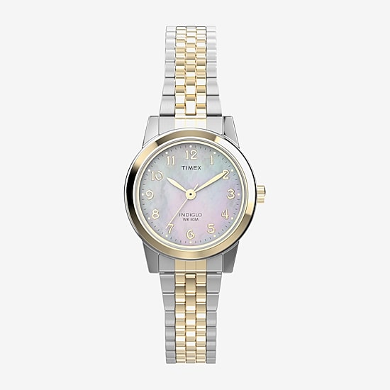 Timex Main Street Womens Two Tone Stainless Steel Strap Watch Tw2w35300jt