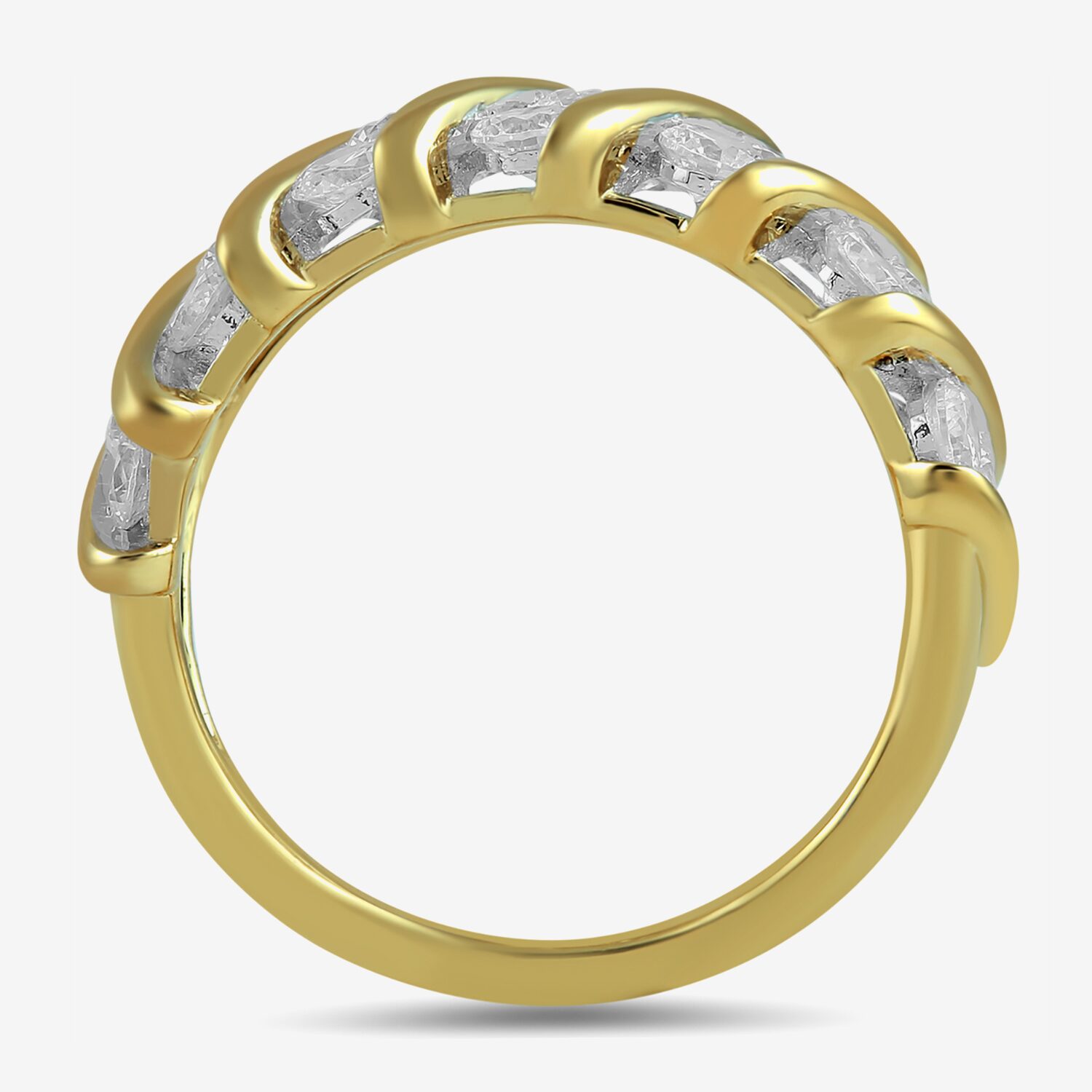 (H-I / I1-I2) Womens 2 CT. T.W. Lab Grown White Diamond 10K White or Yellow Gold Cocktail Ring