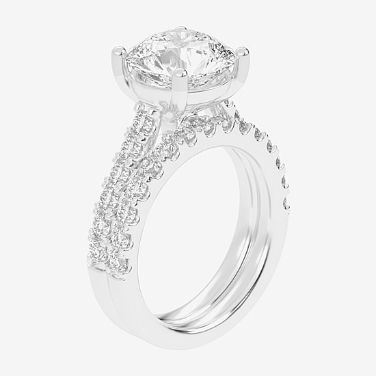 Signature By Modern Bride (G-H / Vs2-Si1) Womens 5 CT. T.W. Lab Grown White Diamond 14K Gold Round Bridal Set