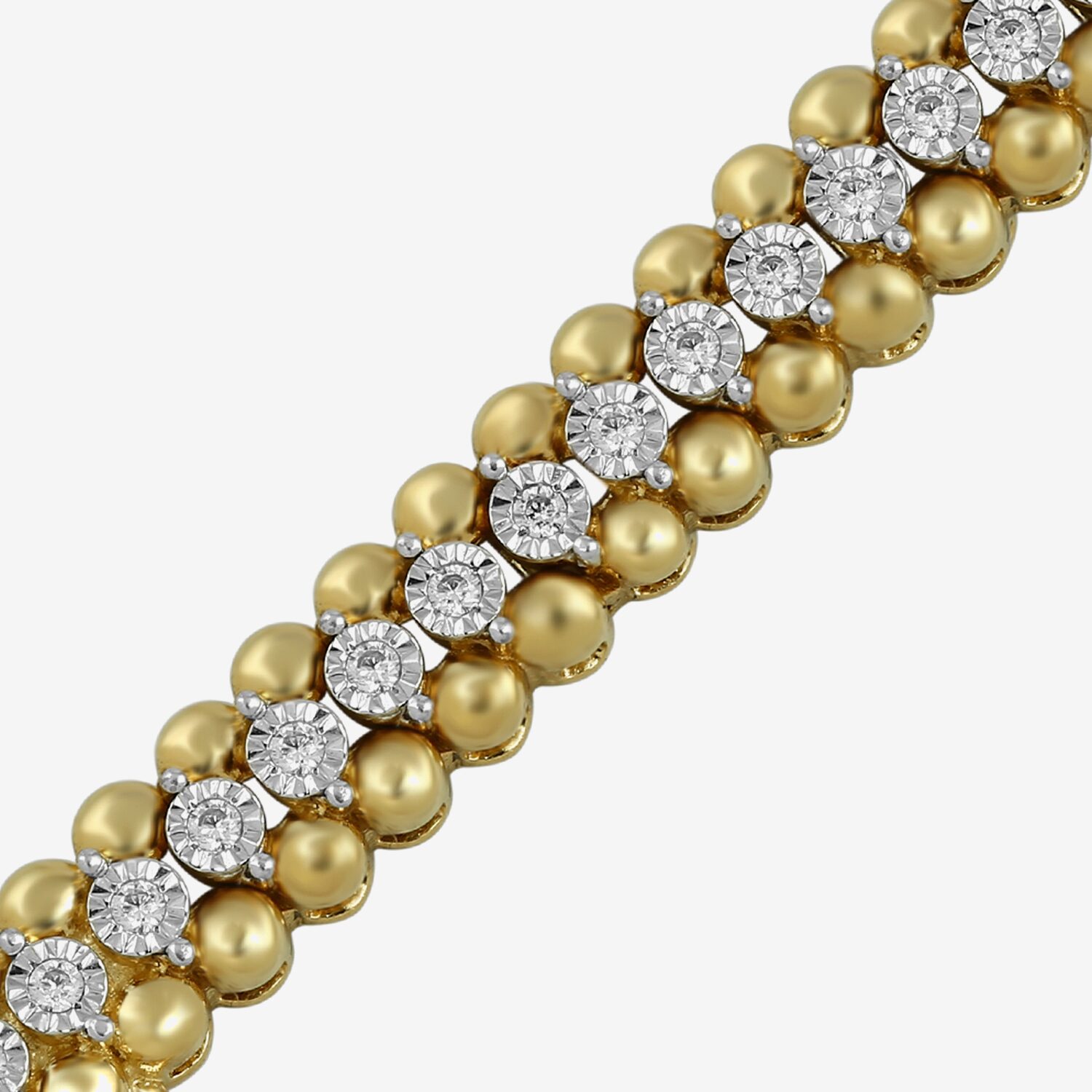 (I1-I2/ H) Womens 1/2 CT. T.W. Lab Grown White Diamond 14K Gold Over Silver 7.25 Inch Tennis Bracelet