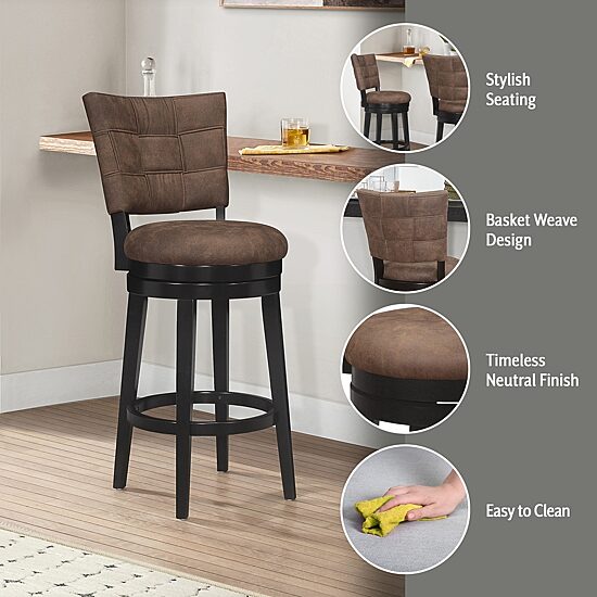 Hillsdale House Kaede Swivel Bar Stool