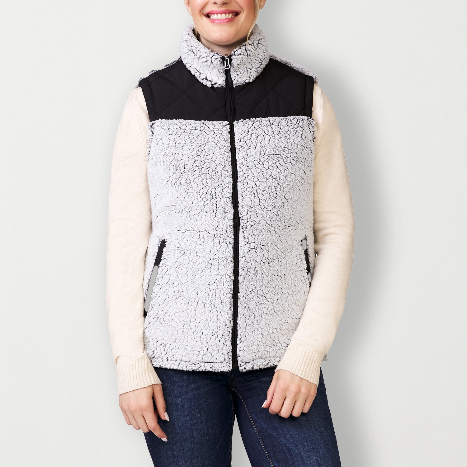 Free Country Womens Water Resistant Reversible Midweight Fleece Vest