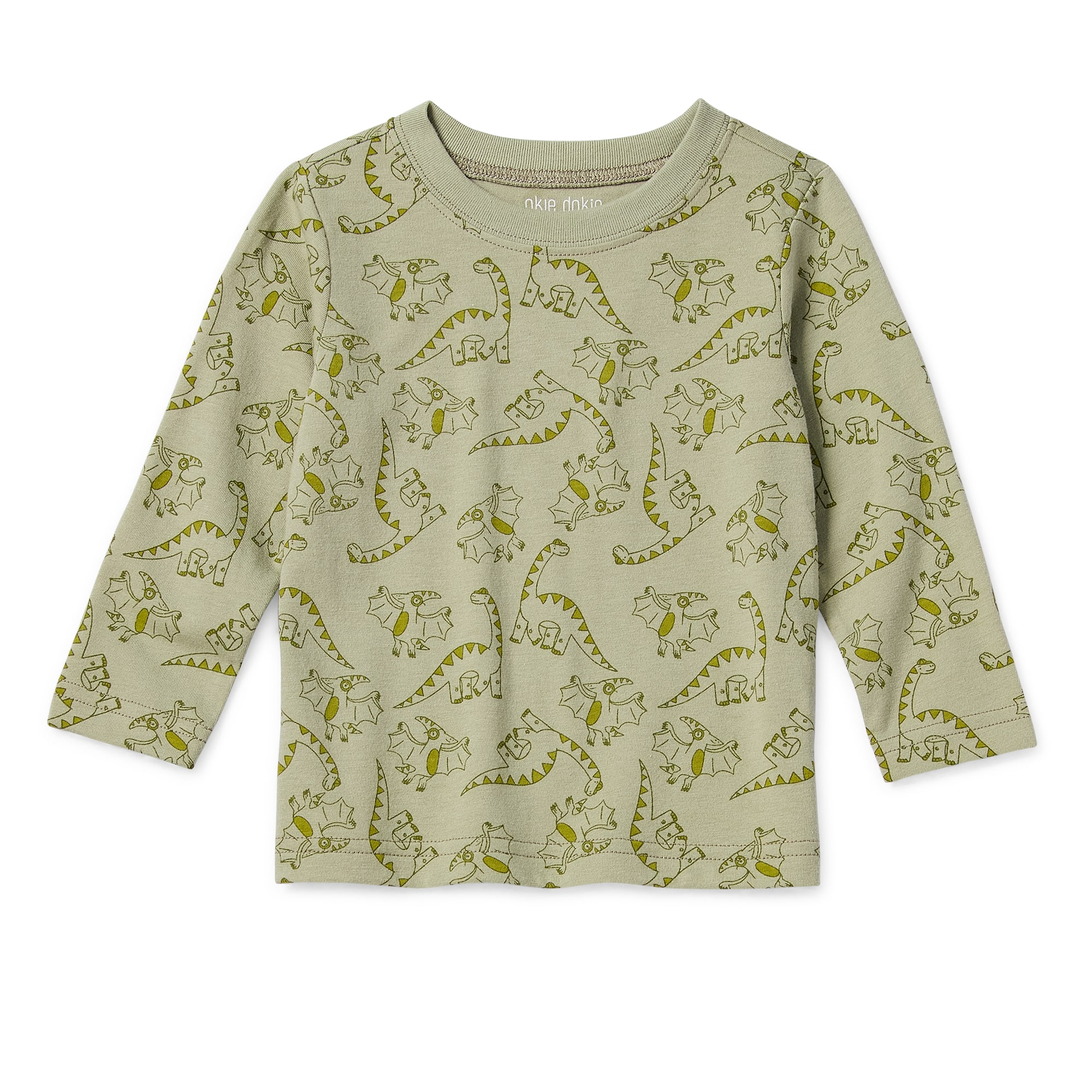 Okie Dokie Baby Boys Crew Neck Long Sleeve Regular Fit Graphic T-Shirt