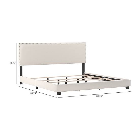 Gayle Nailheadtrim Rectangular Bed