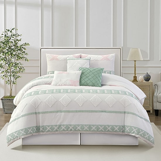Stratford Park Britton 7-pc. Geometric Lightweight Comforter Set