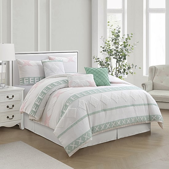 Stratford Park Britton 7-pc. Geometric Lightweight Comforter Set
