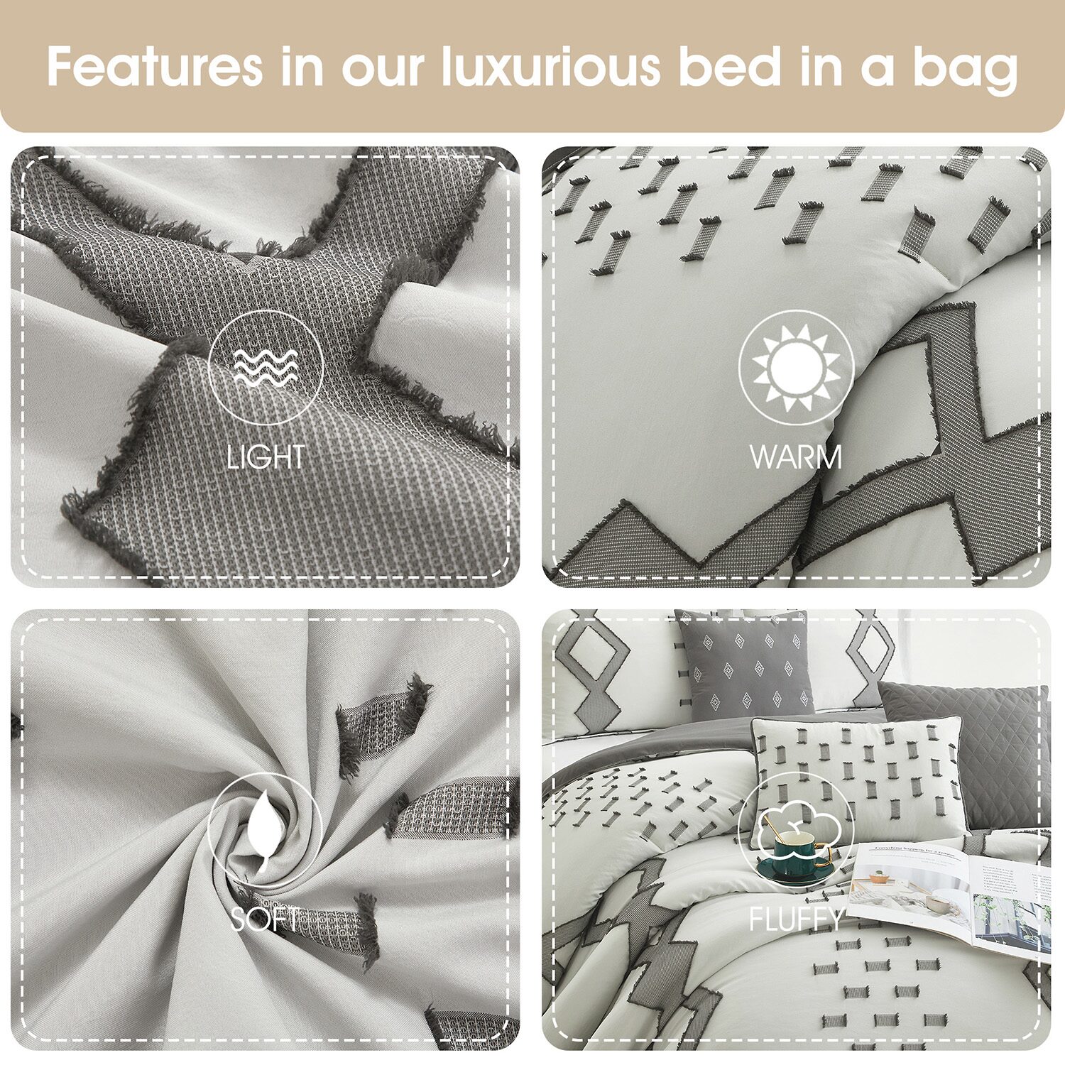 Stratford Park Wesley 7-pc. Geometric Lightweight Comforter Set