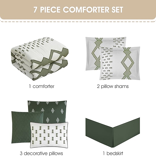 Stratford Park Wesley 7-pc. Geometric Lightweight Comforter Set