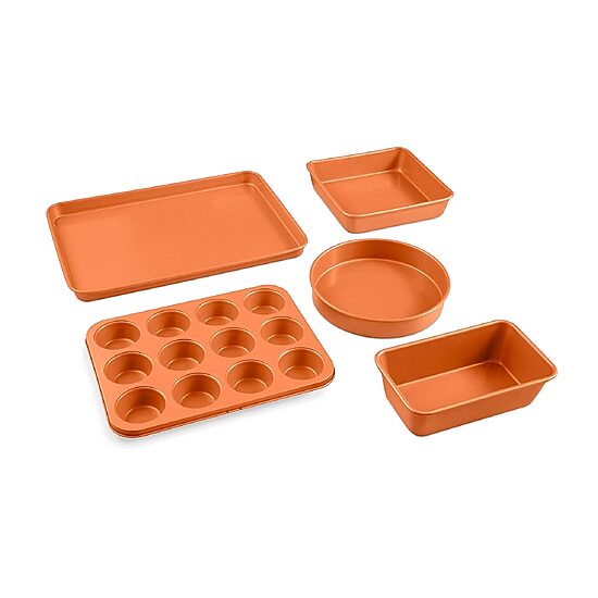 Gotham Steel Hammered Copper 15-pc Nonstick Cookware and Bakeware Set
