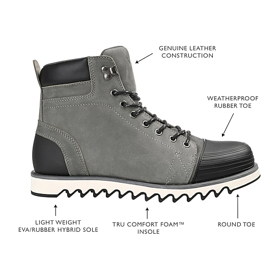 Territory Mens Altitude Flat Heel Lace-Up Boots