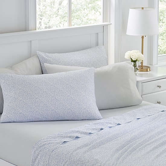 Laura Ashley 200tc 100% Cotton Percale 6-Pc Sheet Set