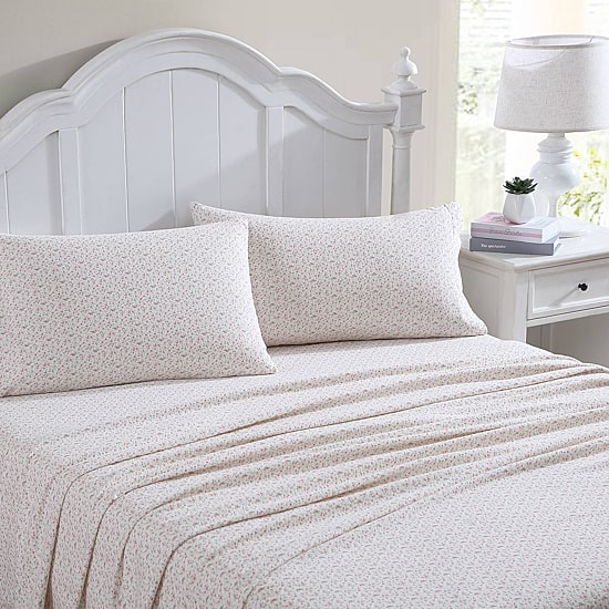 Laura Ashley 100% Cotton Flannel Sheet Set