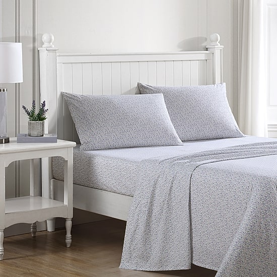 Laura Ashley 200tc 100% Cotton Percale Sheet Set