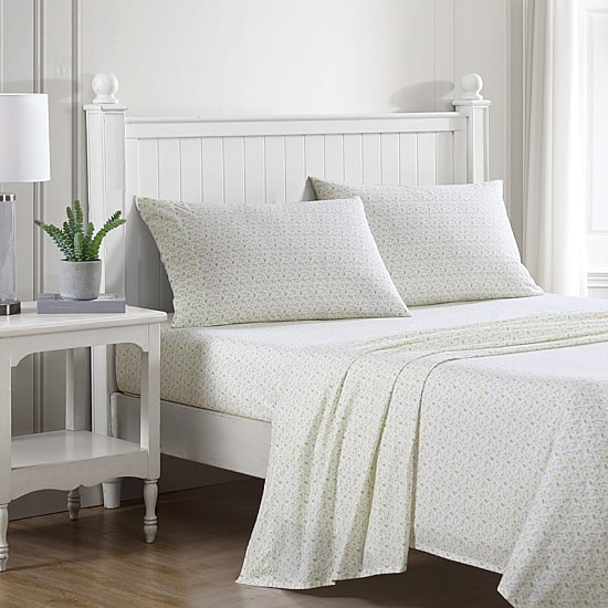 Laura Ashley 200tc 100% Cotton Percale Sheet Set