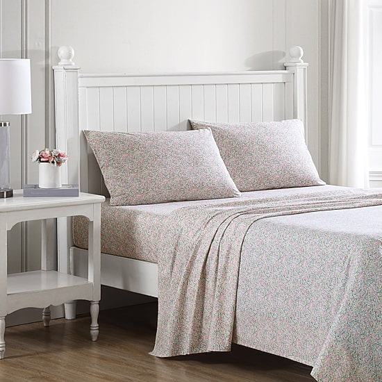 Laura Ashley 200tc 100% Cotton Percale Sheet Set