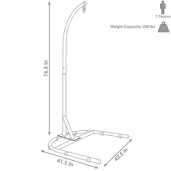 Steel U-Shape Hanging Chair Hammock Stand