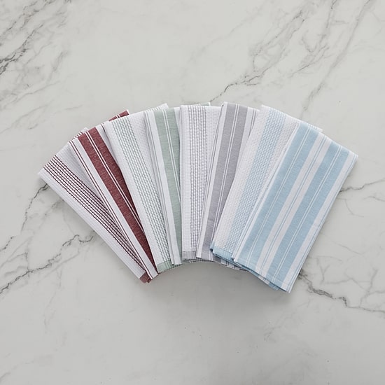 Cooks Striped Dual Purpose 4-Pc. Kitchen Towel Set