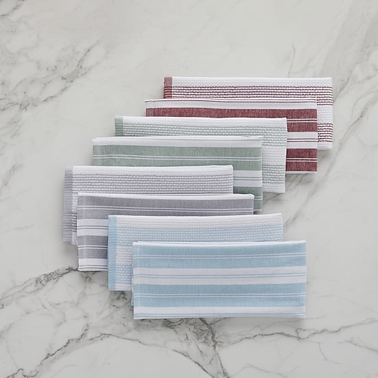 Cooks Striped Dual Purpose 4-Pc. Kitchen Towel Set
