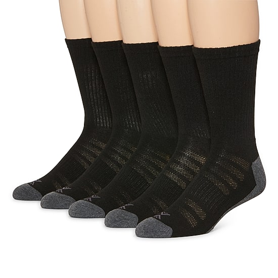 Xersion Running Mens 5 Pair Crew Socks