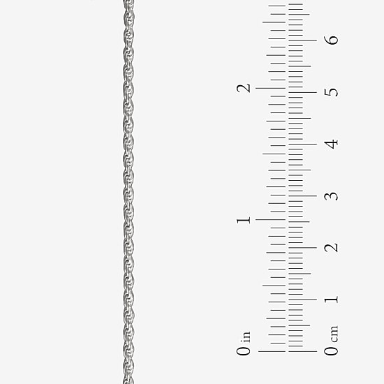 Sterling Silver 10" 2mm Rope Ankle Bracelet