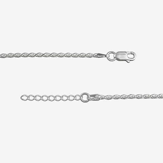 Sterling Silver 10" 2mm Rope Ankle Bracelet