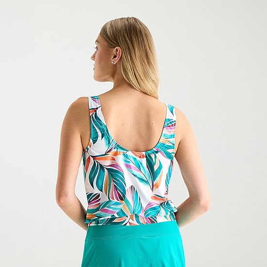 Sonnet Shores Womens Leaf Tankini Swimsuit Top