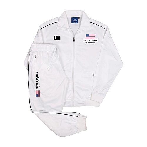 Royal Threads Mens Long Sleeve 2-pc. Track Suit, 4x-large, White