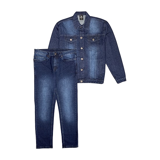 Royal Threads Mens Long Sleeve Denim 2-pc. Tuxedo Set