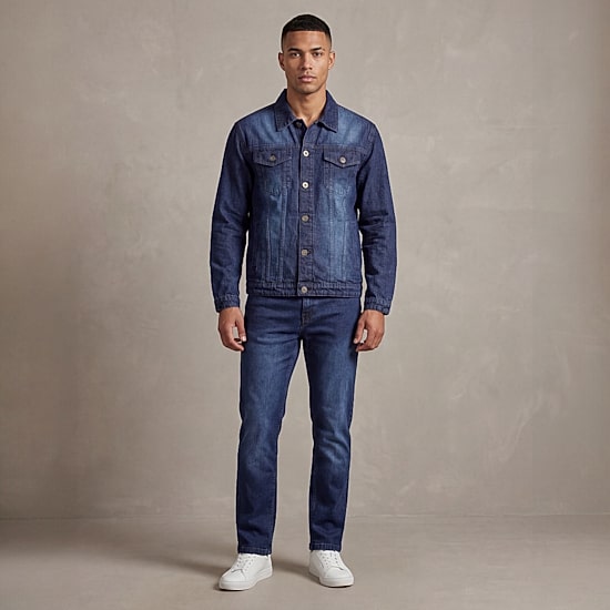Royal Threads Mens Long Sleeve Denim 2-pc. Tuxedo Set