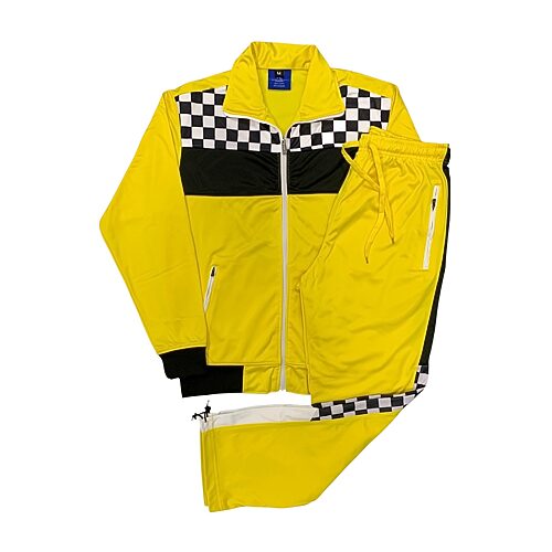 Royal Threads Mens Long Sleeve Track Suit, Medium, Yellow
