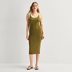 red dress petite size Studio's Fraley Contoured in Vintage and a thigh Free People Heartland Embroidered Color:Taffy Pink checkered