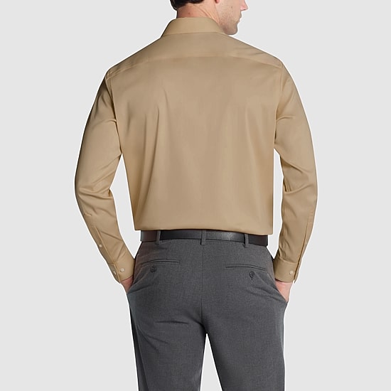Van Heusen Ultra Flex Mens Regular Fit Stretch Fabric Wrinkle Free Long Sleeve Dress Shirt