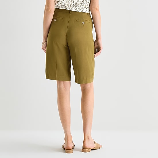 Worthington Womens 12" High Rise Bermuda Short