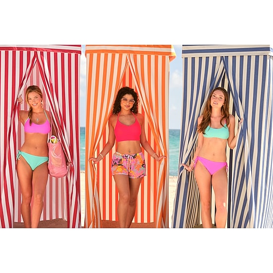 Arizona Womens Lined Textured Juniors Cheeky Hipster Bikini Swimsuit Bottom
