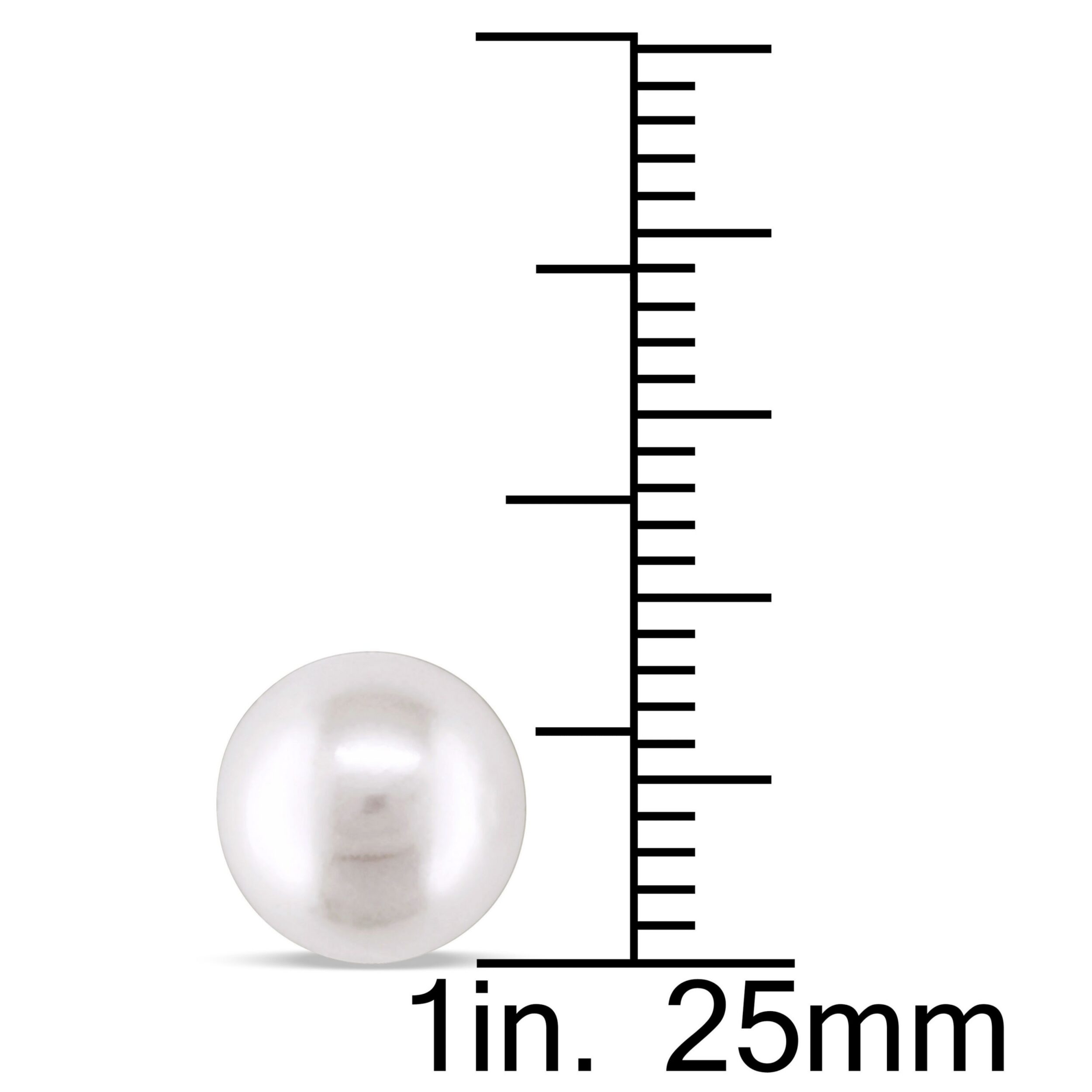 White Cultured Freshwater Pearl 14K Yellow Gold Stud Earrings 