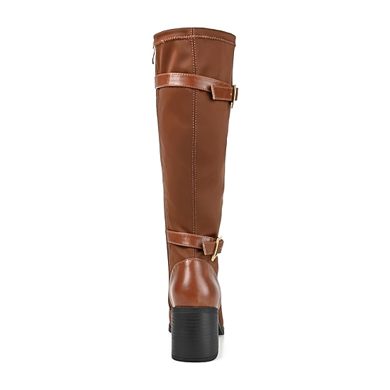 Journee Collection Womens Gaibree Stacked Heel Riding Boots