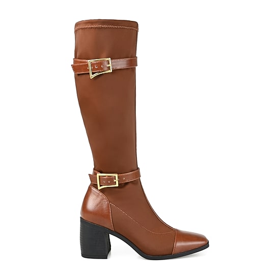 Journee Collection Womens Gaibree Stacked Heel Riding Boots