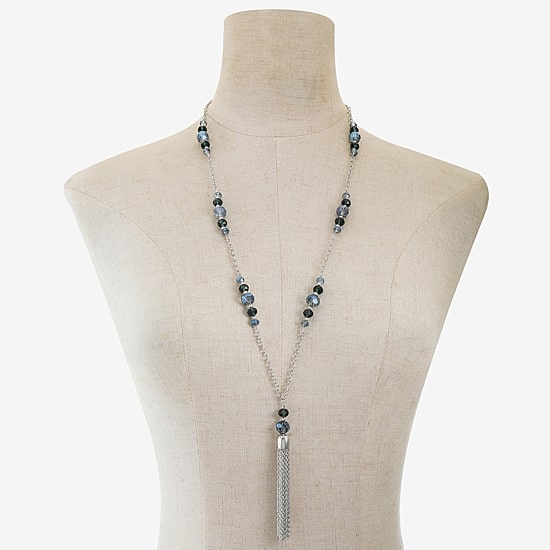 Liz Claiborne Tassel Womens Round 30 Inch Pendant Necklace