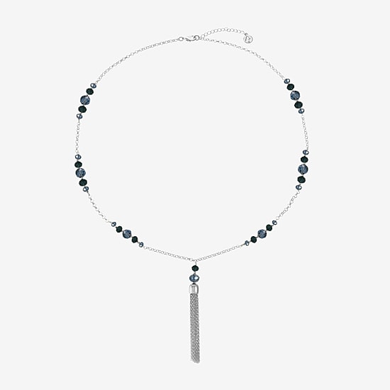 Liz Claiborne Tassel Womens Round 30 Inch Pendant Necklace
