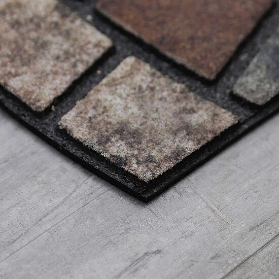 Mohawk Home Mosaic Mythos Stone Polyester 23"X35" Wedge Doormat