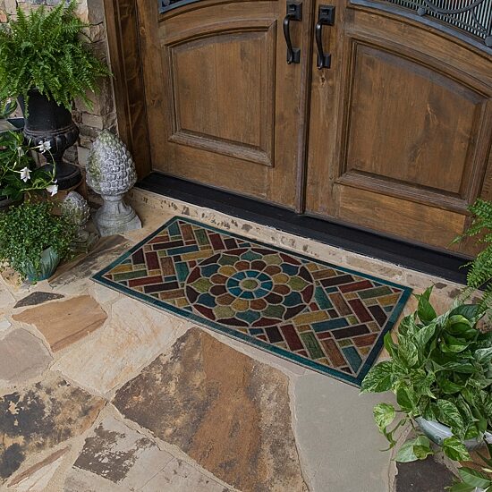 Mohawk Home Woodblock Garden Polyester 24"X48" Doormat